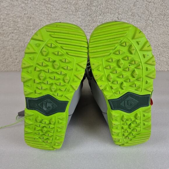 Burton Moto Men’s Snowboard Boots Size 8 Gray Green Speed Zone Lacing Excellent - Picture 7 of 8